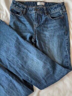 Women's Blue Low-Rise Flared Jeans